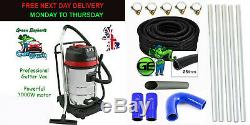 Gutter Vacuum Cleaner Wet & Dry3000w 80L 20FT 6M Pole 51mm Flexible Hose Pipe 5M