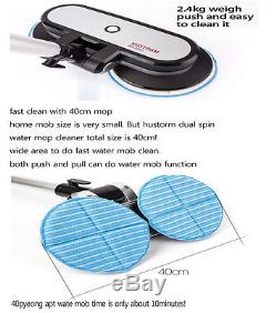 HUSTORM HS3000 (wet dry pad 4PCS) Dual Spin wet dry Water Cleaner Mop Electrical
