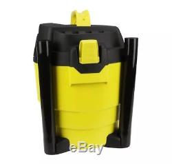 Heavy Duty Wet & Dry Vacuum Cleaner Wheeled 10 Litre 1000W Yellow + Hose & Tools