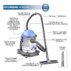 Hyundai HYVI2512 3-in-1 25L Wet/Dry Vacuum Cleaner 1200W 230V