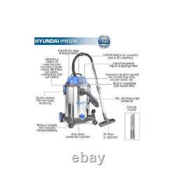 Hyundai HYVI3014 3 in 1 Wet & Dry Vacuum Cleaner 1400 Watt 240v
