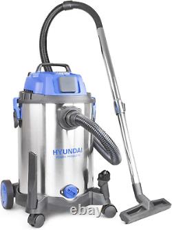 Hyundai Wet and Dry Vacuum Cleaner 30L, 1400W, Industrial Vacuum Cleaner, 4.5m &
