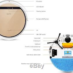 ILIFE V5S Pro Home Robotic Vacuum Cleaner Cordless 2in1 Dry Wet Machine EU Plug