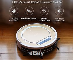 ILIFE X5 Smart Robotic Vacuum Cleaner Intelligent Remote Control 2 in 1 Dry Wet