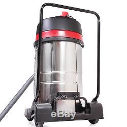 Industrial 3000w 80l Wet Dry Stainless Steel Bagless Vacuum Cleaner Water Hoover