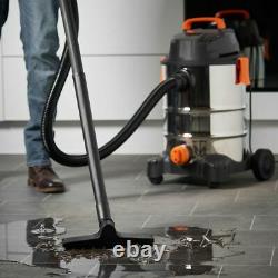 INDUSTRIAL Wet Dry Vacuum Cleaner Powerful Portable Hoover Commercial Steel 30L