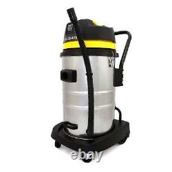 Industrial Vacuum Cleaner Wet & Dry 60L Extra Powerful Stainless Steel Hoover