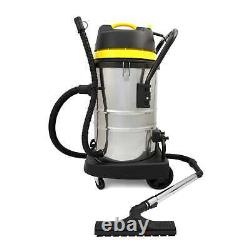 Industrial Vacuum Cleaner Wet & Dry 60L Extra Powerful Stainless Steel Hoover