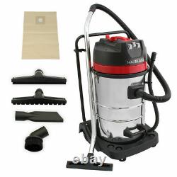 Industrial Vacuum Cleaner Wet & Dry Vac Extra Powerful Stainless Steel 80L A5102