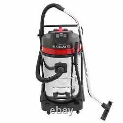 Industrial Vacuum Cleaner Wet & Dry Vac Extra Powerful Stainless Steel 80L B1256