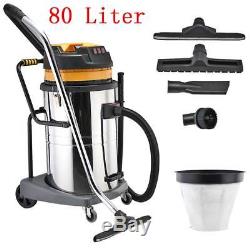 Industrial Wet And Dry Vacuum Vac Cleaner 80l Litre 3000w Stainless Steel