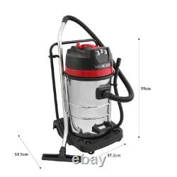 Industrial Wet & Dry Vacuum Cleaner & Attachments, Powerful 3000W, 80 Litre