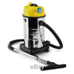 Klarstein 30l Wet Dry Vacuum Cleaner Industrial Shop Vac 1800w Stainless Steel