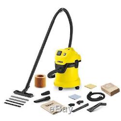 Karcher WD3P Wet Dry Vacuum Cleaner 1000W Industrial 17L All Floors with Car Kit