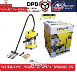 Karcher WD4 Premium Tough Vac, Wet And Dry Vaccum Cleaner