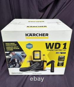 Kärcher WD 1 Battery 7L 18V Cordless Wet/Dry Vacuum Cleaner Set Yellow