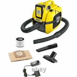Karcher WD 1 Cordless Wet & Dry Cleaner Yellow New from AO