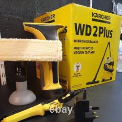 Kärcher WD 2 Plus Bagged Wet & Dry Cleaner Yellow New + Karcher Window vac