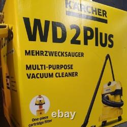 Kärcher WD 2 Plus Bagged Wet & Dry Cleaner Yellow New + Karcher Window vac
