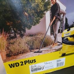 Kärcher WD 2 Plus Bagged Wet & Dry Cleaner Yellow New + Karcher Window vac