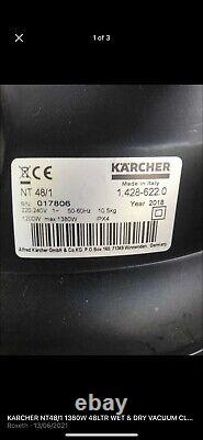 Karcher nt48/1 1380W 48ltr wet&dry vacuum cleaner 240v