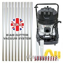 Kiam Gutter Cleaning KV60-2 Wet & Dry Vacuum Cleaner & 40ft 12m Pole Kit