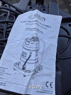 Kiam KV100 100L Industrial 3 Motor 3600W Wet & Dry Vacuum Cleaner F11/24