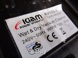 Kiam Vacuum Cleaner KV100-3 3600W Industrial Wet & Dry with Gutter Pole Kit