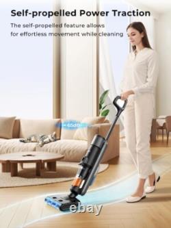 Laresar M3 Cordless Wet Dry Vacuum Cleaner Mop, Edge Cleaning 55min Auto Suction