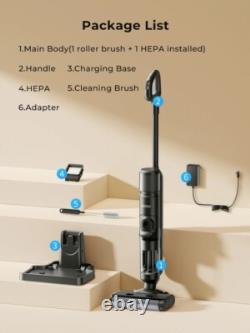 Laresar M3 Cordless Wet Dry Vacuum Cleaner Mop, Edge Cleaning 55min Auto Suction