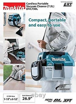 Makita DVC750LZ 18V LXT BL L Class Vacuum Cleaner Bare Unit Wet And Dry UK Stock