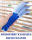 Microfibre Venetian Blind Cleaner 3 Pronged Washable Duster Slate Wet Or Dry