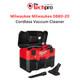 Milwaukee 0880-20 Cordless Wet/Dry Vacuum, 2 Gal, 82 dB, Red