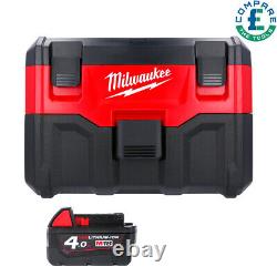 Milwaukee M18VC2 18V Next Generation Wet & Dry Vacuum Cleaner + 1 x 4Ah Battery