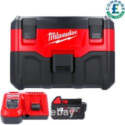 Milwaukee M18VC2 18V Wet & Dry Vacuum Cleaner With 1 x 4.0Ah Battery & Charger