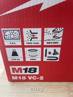 Milwaukee M18 VC2-0 Wet & Dry Vacuum Cleaner 4933464029 hoover