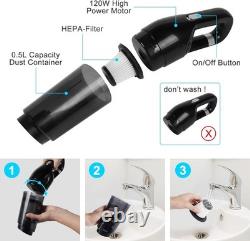 Mini Wet & Dry Cordless Vacuum Cleaner with HEPA Filter Perfect for Any Space