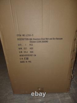 NEW Industrial Vacuum Cleaner 60L Wet & Dry 220V 3600W Steel Commercial Hoover