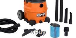 New Rigid 16 gal. 6.5-Peak HP Wet Dry Shop Vac Cleaner with Cart and Rear wheels