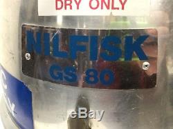 Nilfisk GS80 Industrial Wet & Dry Vacuum Cleaner, HEPA Filter, 1.48 HP, 80CFM