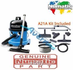 Numatic Charles CVC370-2 Vacuum Cleaner Wet & Dry 3 in 1 Blue A21A Kit refurb