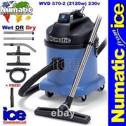 Numatic WVD570-2 Wet/Dry Twin Motor Vacuum Cleaner Hoover Car Van Valet Valeting