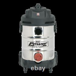PC300SD Sealey Vacuum Cleaner Industrial 30ltr 1400With230V Stainless Bin