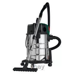 Parkside 1500W 30L Industrial Wet & Dry Vacuum Cleaner Stainless Steel Tank
