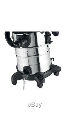 Parkside Dry And Wet Vacuum Cleaner 30L Stainless Steel Tank, 1500W
