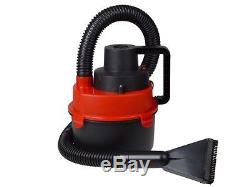 Portable 12V Wet & Dry Canister Car Vacuum Cleaner Hose Inflation Pump DC Plug