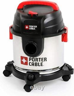 Porter Cable Wet & Dry Vacuum Cleaner 19L, 1.5m Hose PCX19406-5B, Black
