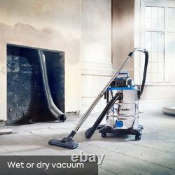 Power 30 PTO Wet & Dry Cleaner 1500W, 30L Stainless Steel 2 Guarantee