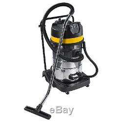 Powerful 3000W Wet Dry Vacuum Cleaner Industrial Shop Vac Stainless Steel 80ltr