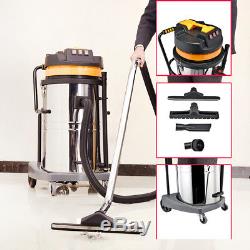 Powerful Wet And Dry Vacuum Vac Cleaner Industrial 80ltr 3600w Stainless Steel